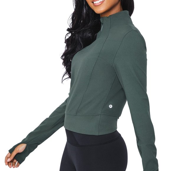 90 Degree by Reflex Workout Jacket Forest Teal Sz X Small ~ XL NWT - Picture 2 of 5